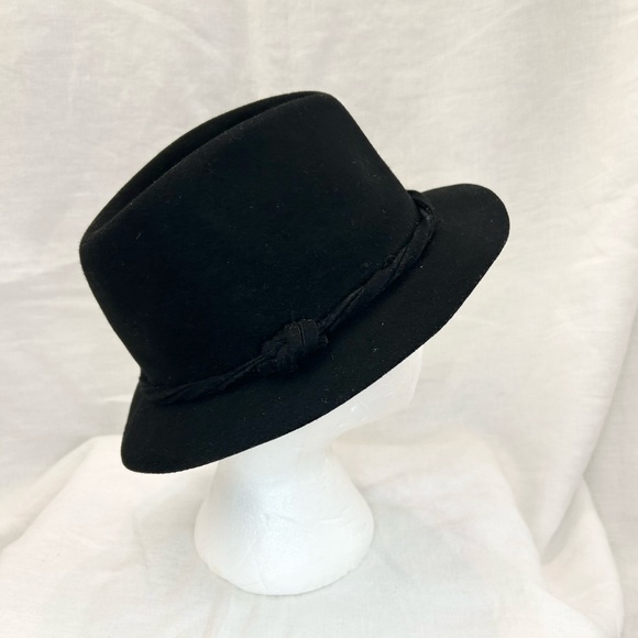 Urban Outfitters Staring at Stars Black Wool Fedora Panama Hat - Picture 7 of 14